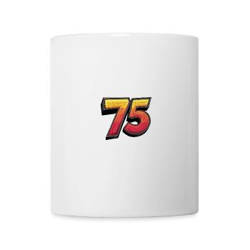 75 Zahl Comic - Tasse - Weiß - Vorne