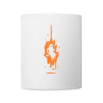 Geist auf Schaukel einfaches Kostüm Halloween süß - Tasse - Weiß - Vorne