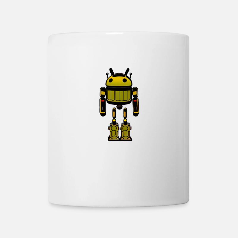 Robot poubelle Android - Mug blanc - blanc