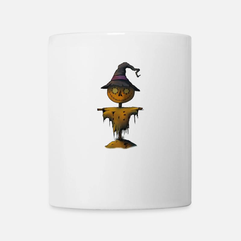 Pumpkin Scarecrow Witch - Mug - white