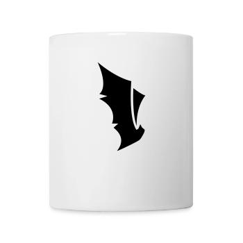 Gothic Bat Symbol – Schwarz-Weiß Motiv - Tasse - Weiß - Vorne