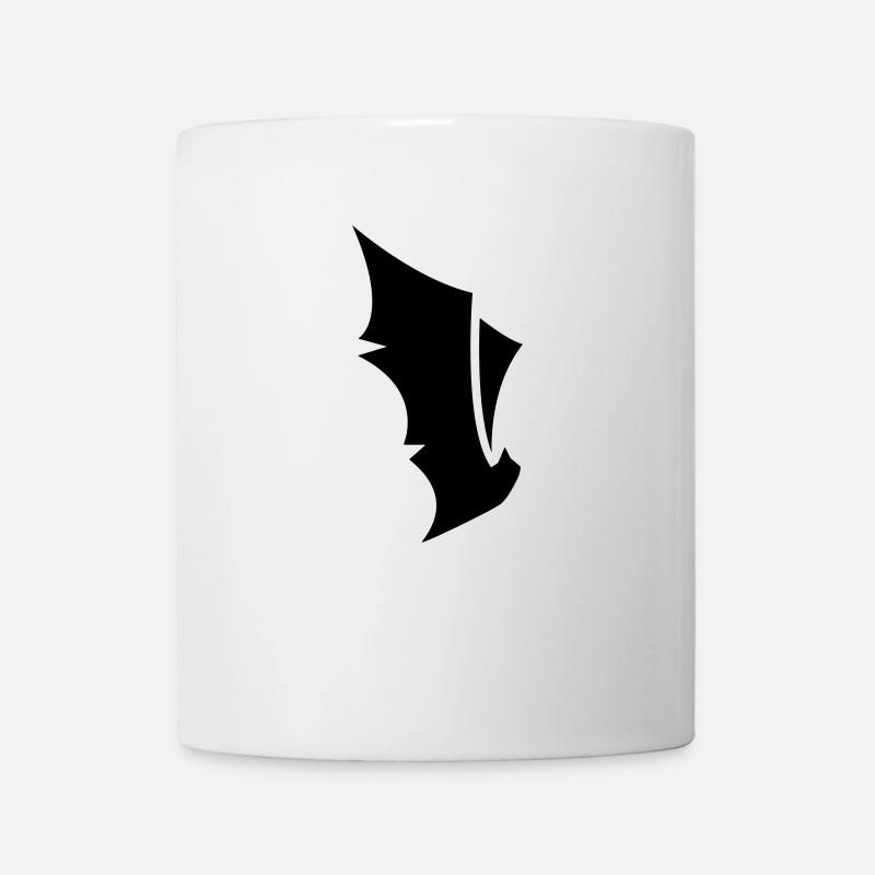 Gothic Bat Symbol – Schwarz-Weiß Motiv - Tasse - Weiß