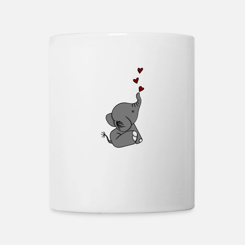 LITTLE ELEPHANT LOVE - Tasse - Weiß