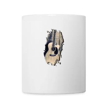 Gitarre Akustik Akustikgitarre Acoustic Guitar - Mug - white - Front