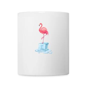 Bain de glace exotique Flamingo Bain de glace de natation d’hiver - Mug blanc - blanc - Devant