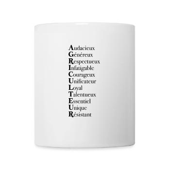 Acrostiche agriculteur - Mug blanc - blanc - Devant