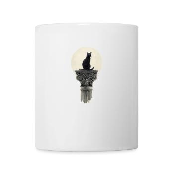 Schwarz Katze - Tasse - Weiß - Vorne