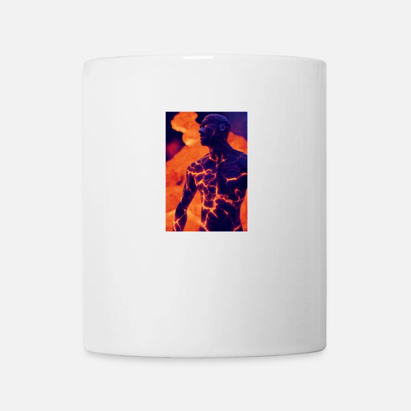 Lava Mann - Tasse - Weiß