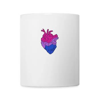 Bisexuelles Herz - Tasse - Weiß - Vorne