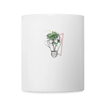Glühbirne gegen die Natur - Tasse - Weiß - Vorne