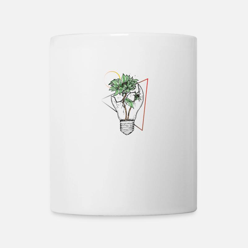 Ampoule vs la nature - Mug blanc - blanc