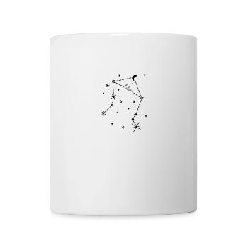 Waage / Libra Sternzeichen, Nachthimmel, Planeten - Tasse - Weiß - Vorne