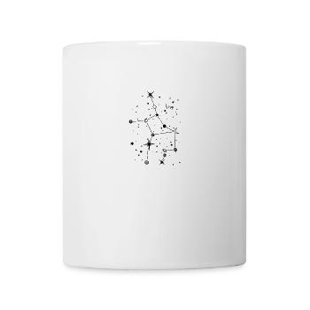 Signe du zodiaque Vierge / Vierge, ciel nocturne, planète - Mug blanc - blanc - Devant