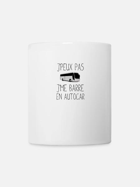 T shirt je peux pas je me barre en autocar - Mug blanc - blanc