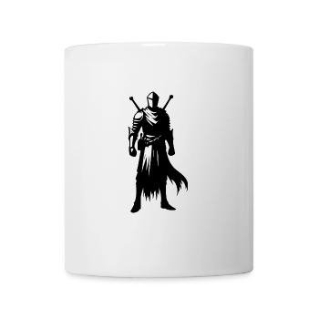 Stolzer Ritter Krieger mit Schwert und Schild - Tasse - Weiß - Vorne