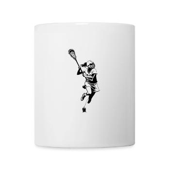 Fille Joueuse de Crosse - Sports Autocollant - Mug blanc - blanc - Devant