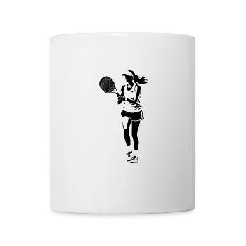 Tennis Spielerin - Sport Design - Tasse - Weiß - Vorne