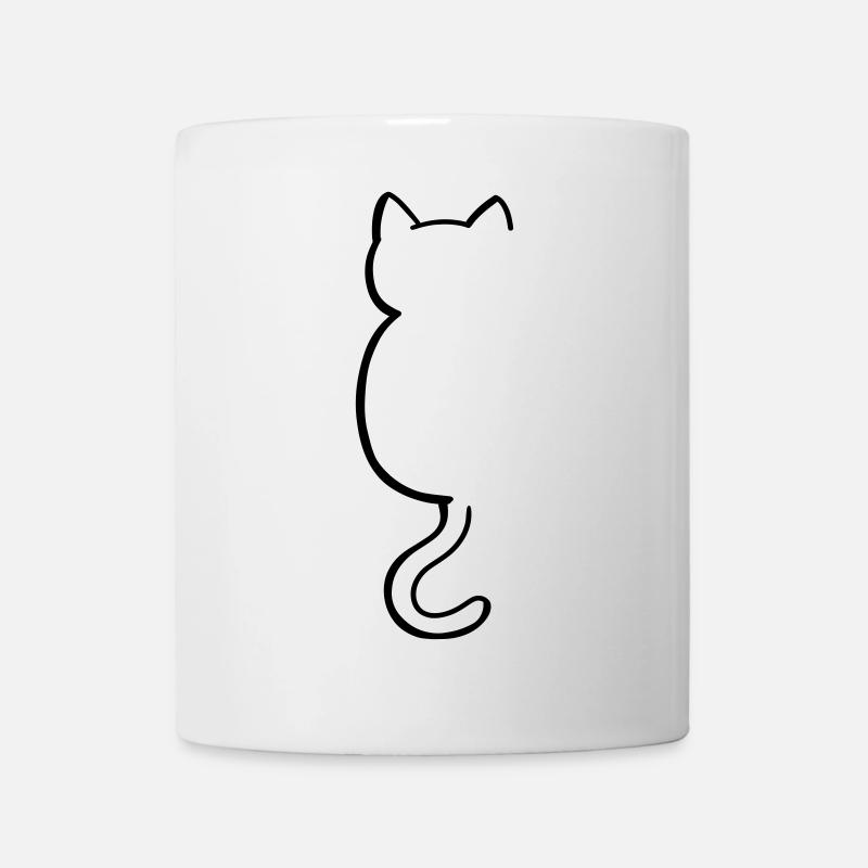 Katze Silouette - Tasse - Weiß