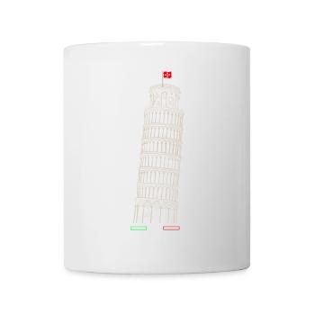 Schiefe Turm von Pisa - Tasse - Weiß - Vorne
