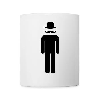 Man Beard Hat Icon - Gentleman - Mug - white - Front