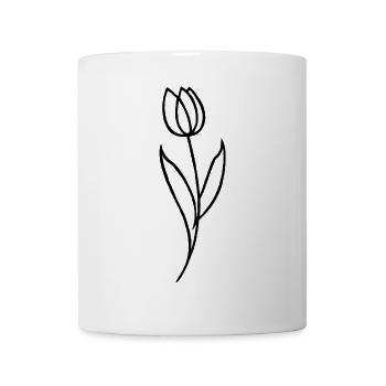 Sketch of a Black Flower - Mug - white - Front