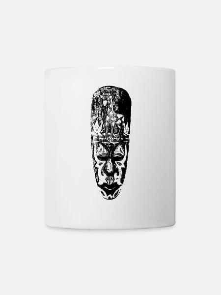 Maske - Gesicht - Tasse - Weiß