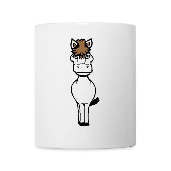 Pferd Süß Pony Fohlen Pferdemädchen Niedlich Comic - Tasse - Weiß - Vorne