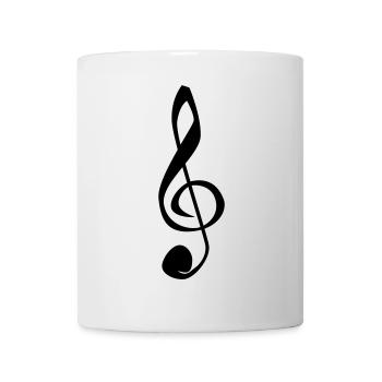 Violinschlüssel - Tasse - Weiß - Vorne