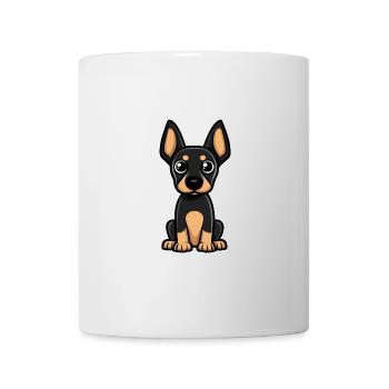 Doberman chien bande dessinée bébé - Mug blanc - blanc - Devant