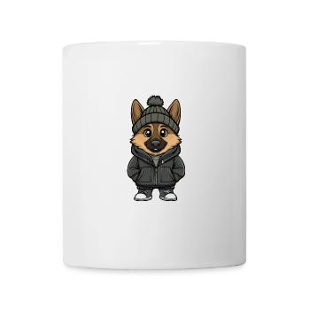 Schäferhund Hund Winter - Tasse - Weiß - Vorne