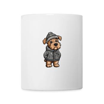 Airedale Terrier Hund Winter - Tasse - Weiß - Vorne