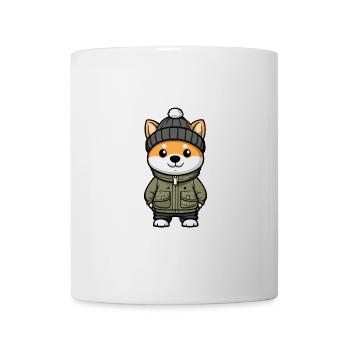 Akita Inu Chien Hiver - Mug blanc - blanc - Devant