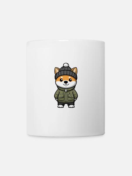 Akita Inu Hund Winter - Tasse - Weiß