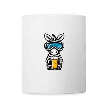 Zebra Ski Bier - Tasse - Weiß - Vorne