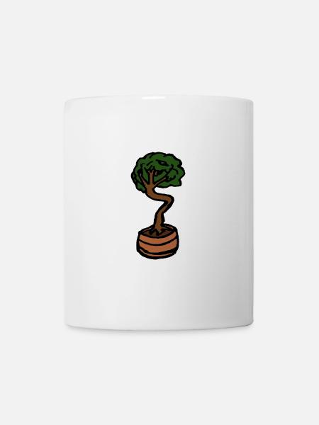 Kleiner Baum Bonsai - Tasse - Weiß