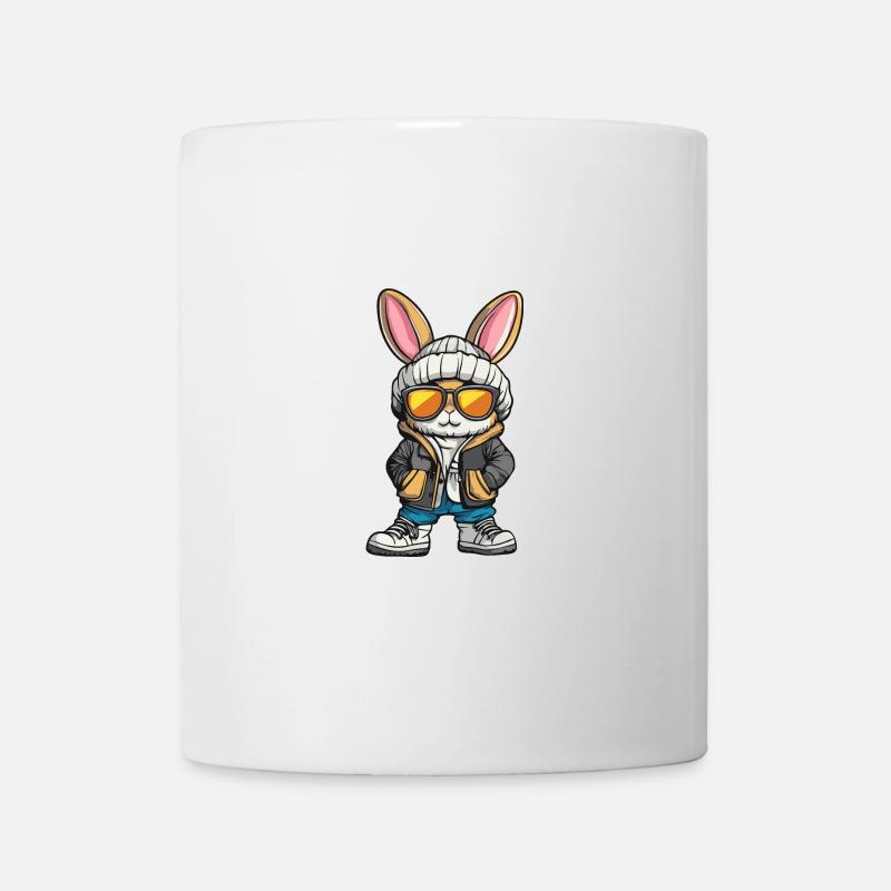 Bande dessinée d’hiver Bunny - Mug blanc - blanc