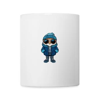 Eule Winter Comic - Tasse - Weiß - Vorne