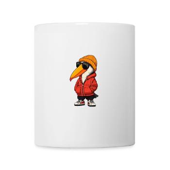 Pelikan Vogel Winter Comic - Tasse - Weiß - Vorne