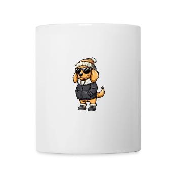 Golden Retriever Dog Winter Comic Funny - Mug - white - Front