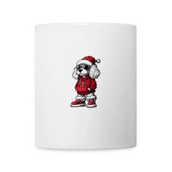 Caniche Chien Noël Cool Noël - Mug blanc - blanc - Devant