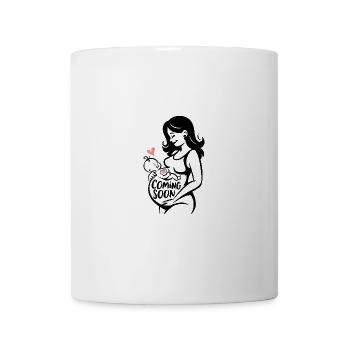 Coming Soon Baby Schwanger Schwangerschaft - Tasse - Weiß - Vorne