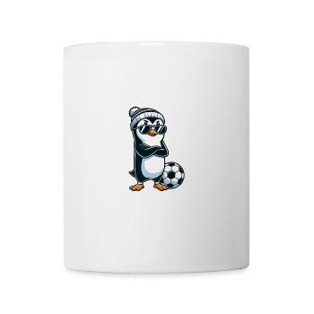 Süßer Cartoon Pinguin Fußballspieler cool - Tasse - Weiß - Vorne