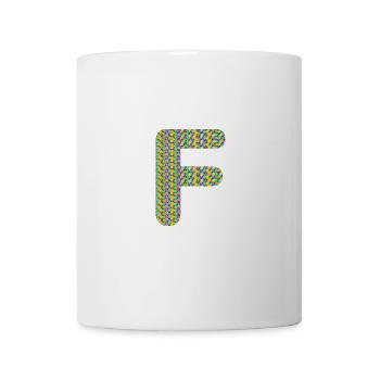 Coeur coloré F Design – Unique et élégant ! - Mug blanc - blanc - Devant