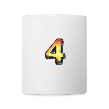 Bande dessinée à 4 chiffres - Mug blanc - blanc - Devant