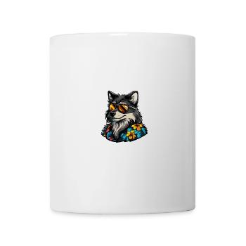 Wolf Comic Cool Sommer - Tasse - Weiß - Vorne