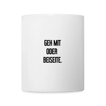 Walk with or aside - Mug - white - Front