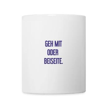Walk with or aside - Mug - white - Front