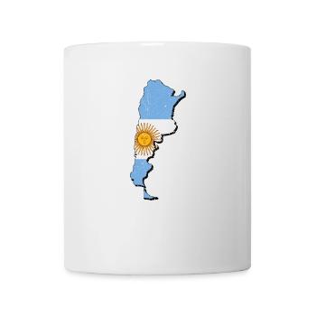 Carte de l'Argentine avec les armoiries argentines - Mug blanc - blanc - Devant
