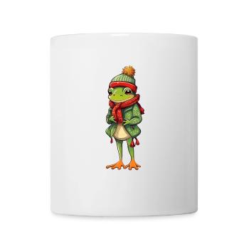 Cute frog in festive winter look! - Mug - white - Front