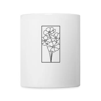 Blumen - Tasse - Weiß - Vorne